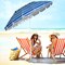 Costway 8 FT Beach Umbrella Outdoor Tilt Sunshade Sand Anchor W/Carry Bag